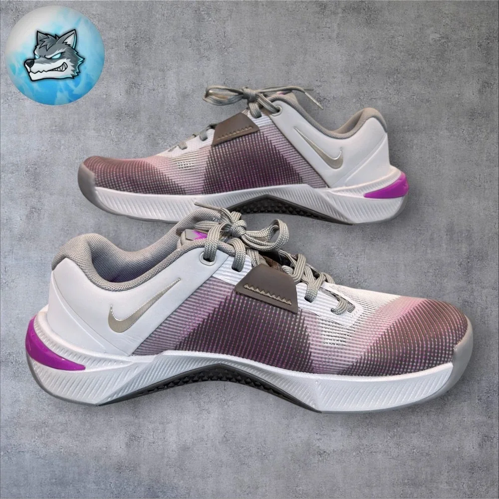 Nike Metcon 10 Wolf Men's Size 7 Workout Shoes Grey Vivid Purple HJ1875-003